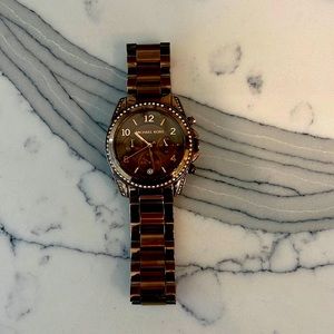 Michael Kors watch brown with rhinestone accents